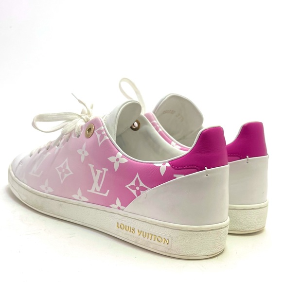 Authentic Louis Vuitton Frontrow Sneakers Pink White 37.5 - Picture 4 of 13
